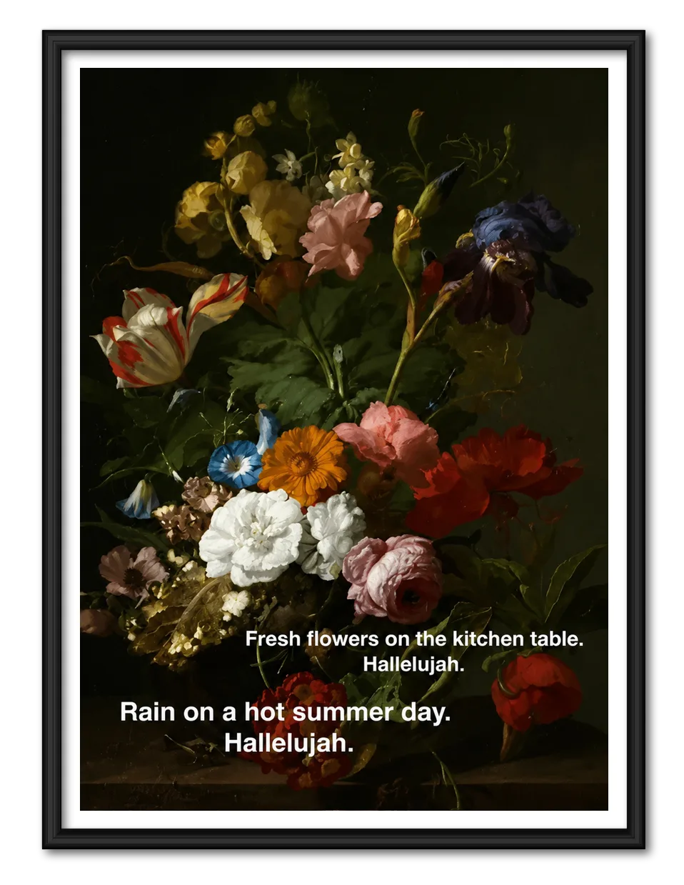Hallelujah Blooms in the Summer Rain Wall Art 1