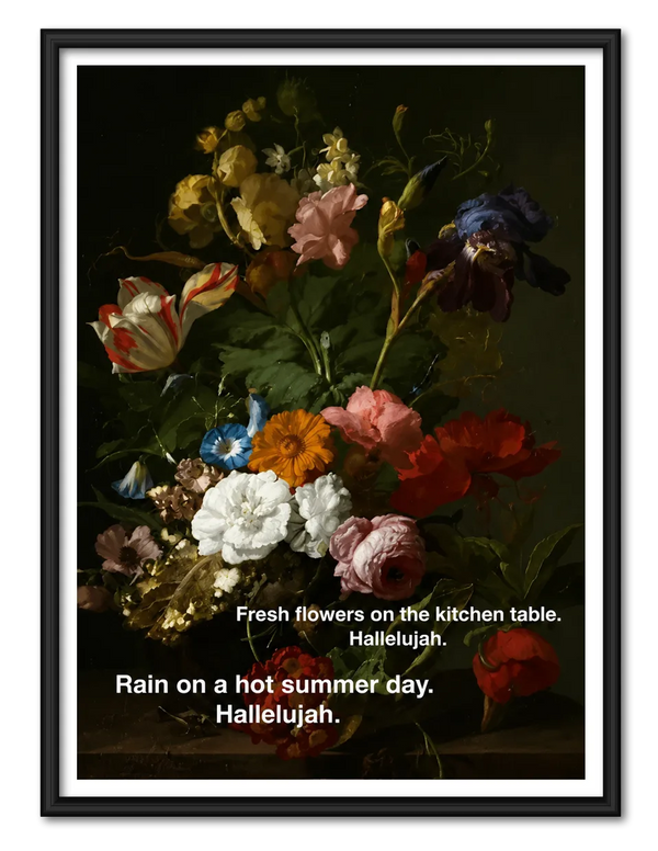 Hallelujah Blooms in the Summer Rain Wall Art