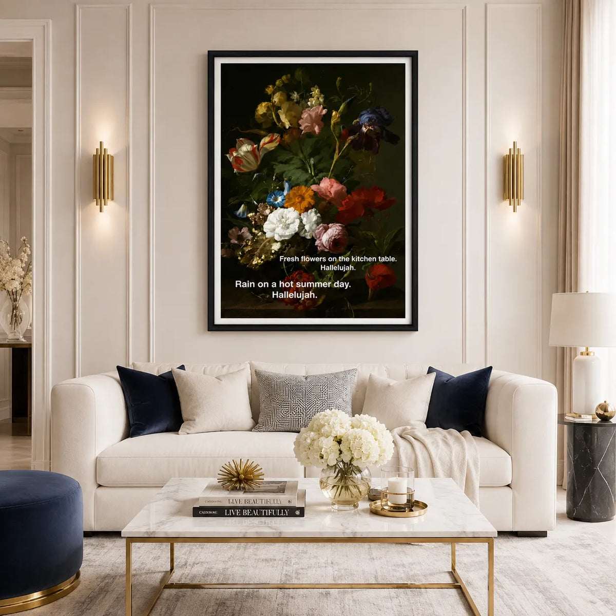 Hallelujah Blooms in the Summer Rain Wall Art 2