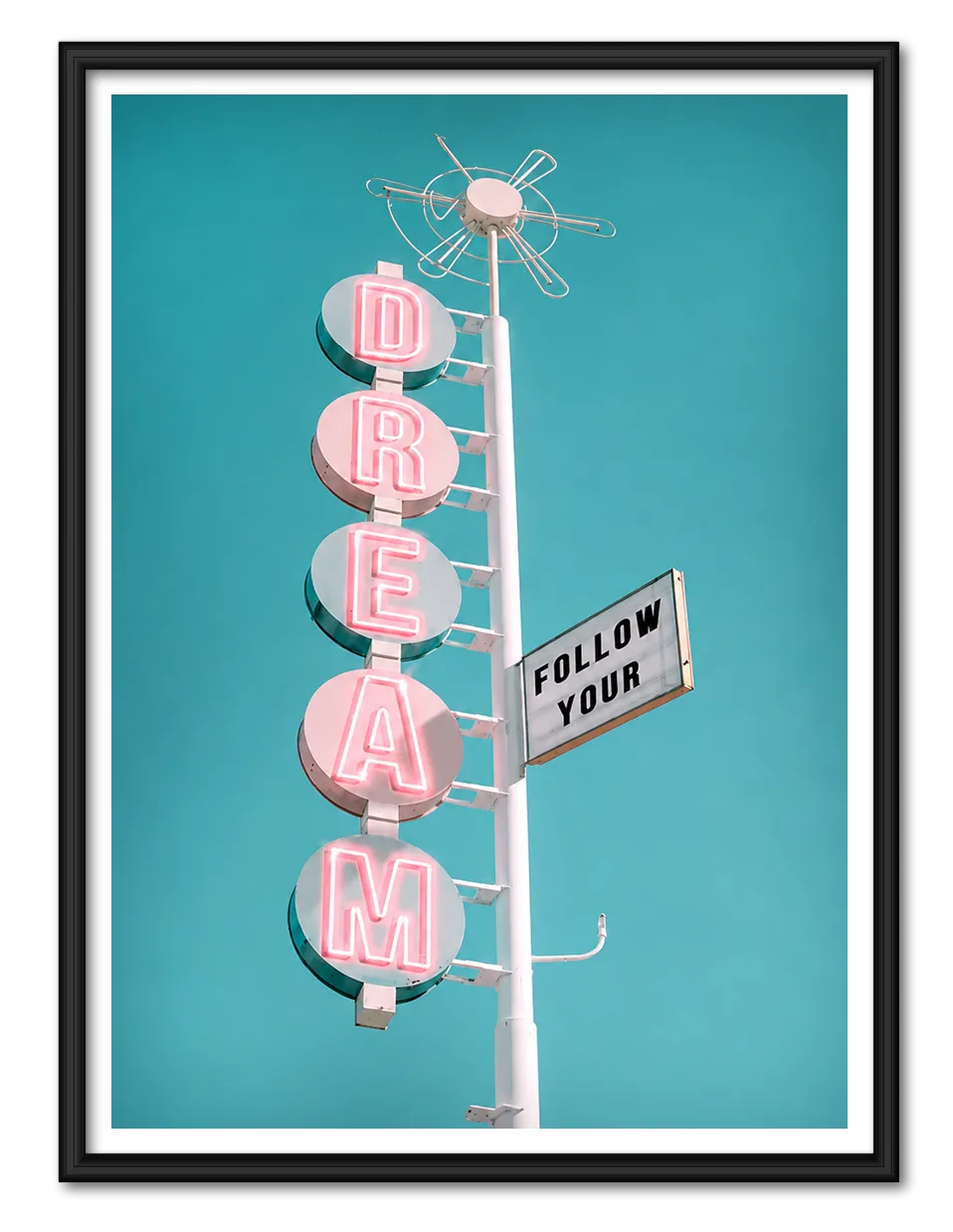 Follow Your Dream Under Neon Skies Wall Art 1