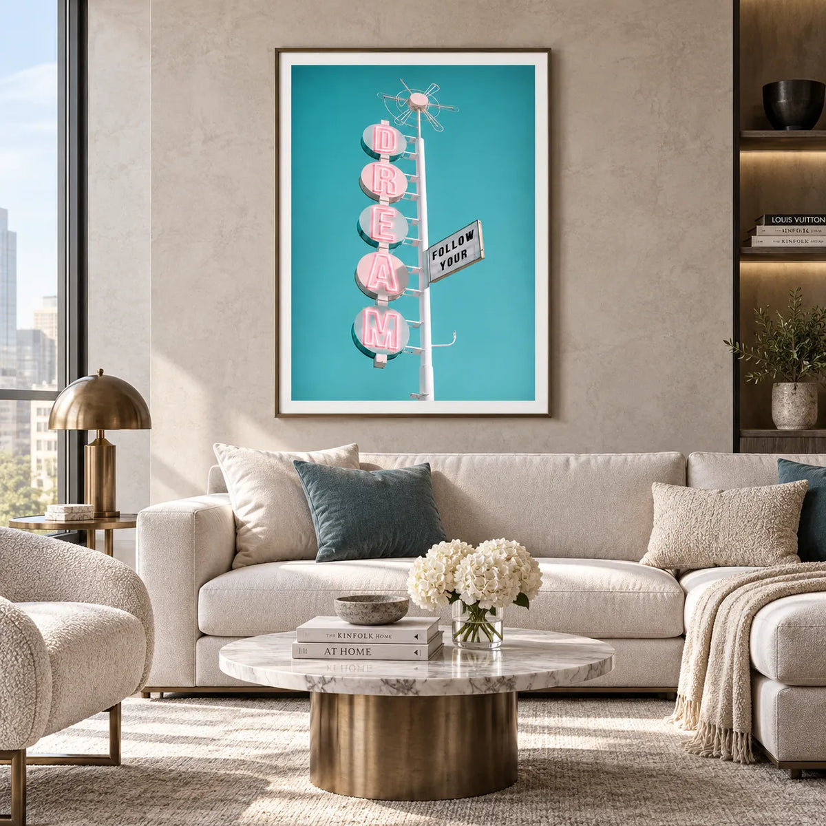 Follow Your Dream Under Neon Skies Wall Art 2