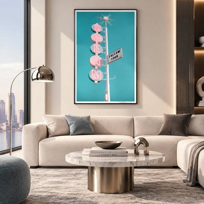 Follow Your Dream Under Neon Skies Wall Art 3