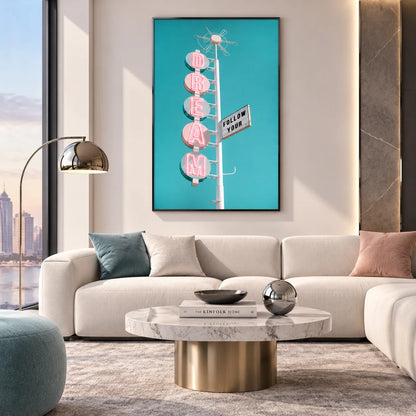 Follow Your Dream Under Neon Skies Wall Art 4