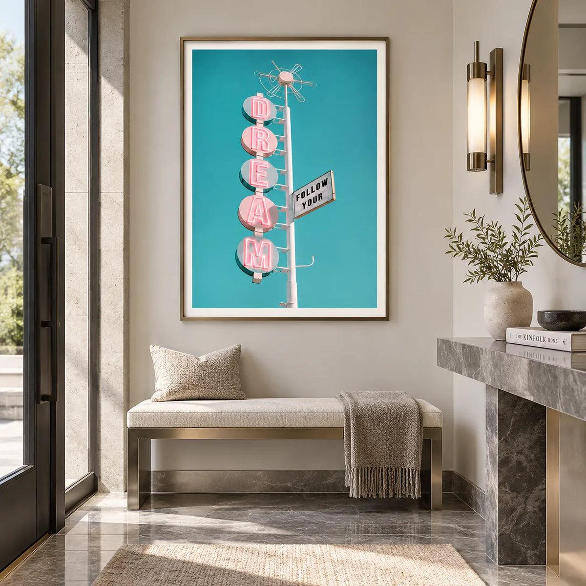 Follow Your Dream Under Neon Skies Wall Art 5