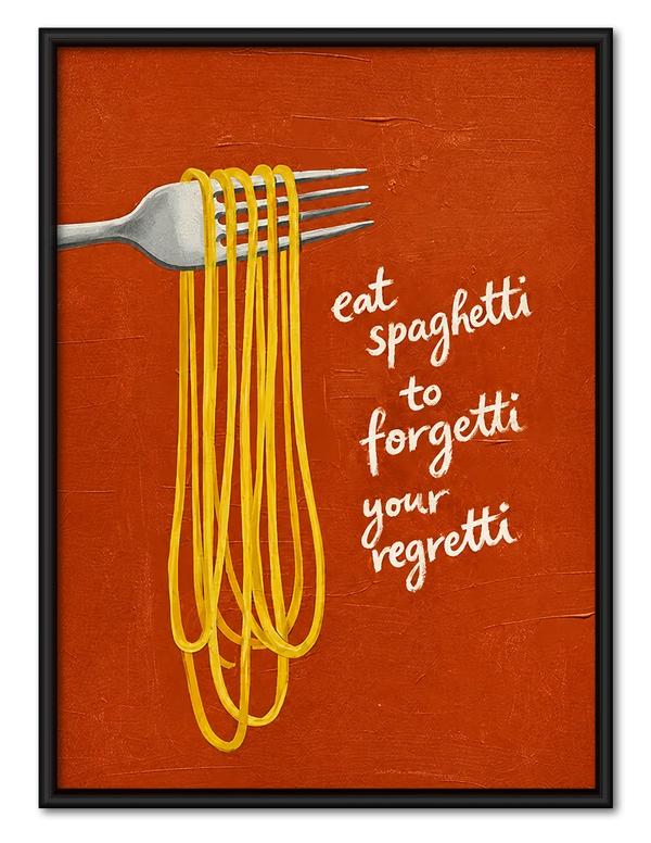 Spaghetti for Regretti Comfort Food Wall Art
