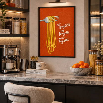 Spaghetti for Regretti Comfort Food Wall Art 2