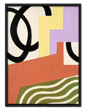 Interlocking Paths of Color Wall Art