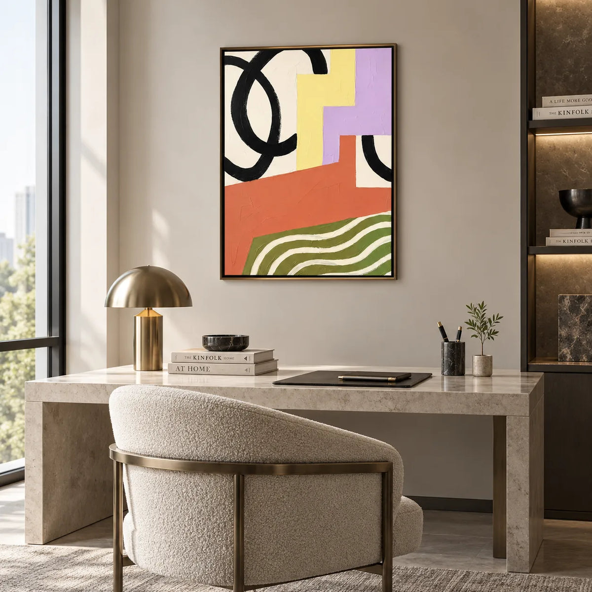 Interlocking Paths of Color Wall Art 3