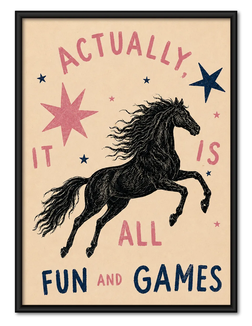 Wild Horse All Fun and Games Wall Art 1