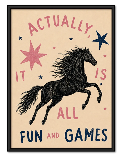 Wild Horse All Fun and Games Wall Art