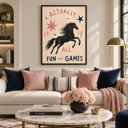 Wild Horse All Fun and Games Wall Art 2