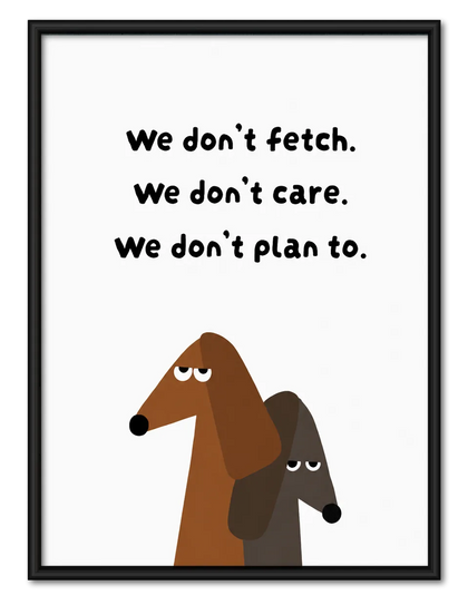 Two Dachshunds Against the World Wall Art