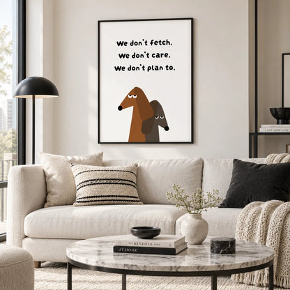 Two Dachshunds Against the World Wall Art 2