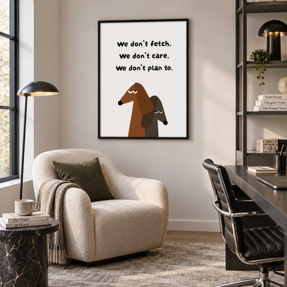 Two Dachshunds Against the World Wall Art 3