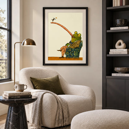 Frog Reaching for a Tiny Flower Wall Art 4