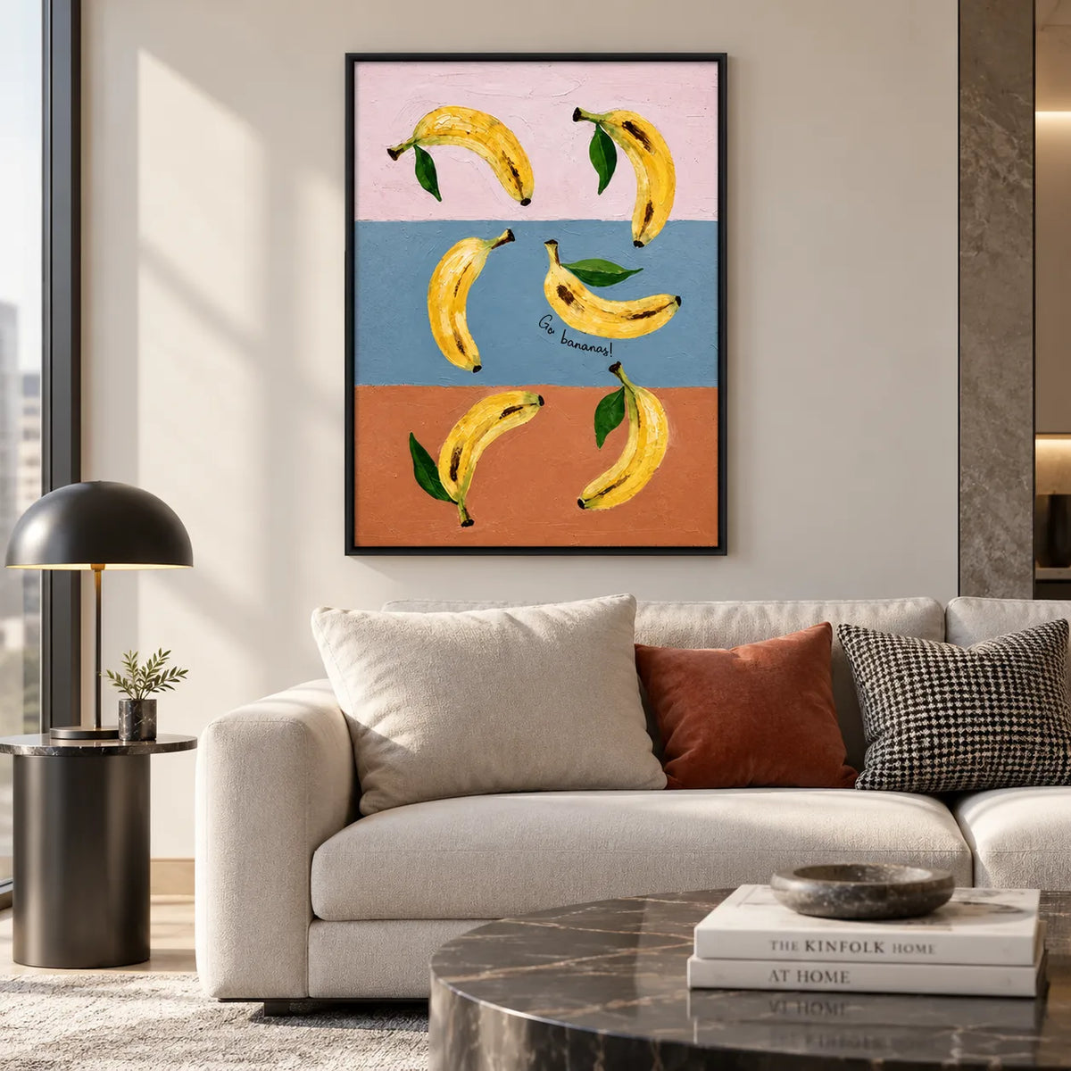 Floating Bananas Colorful Kitchen Wall Art 2