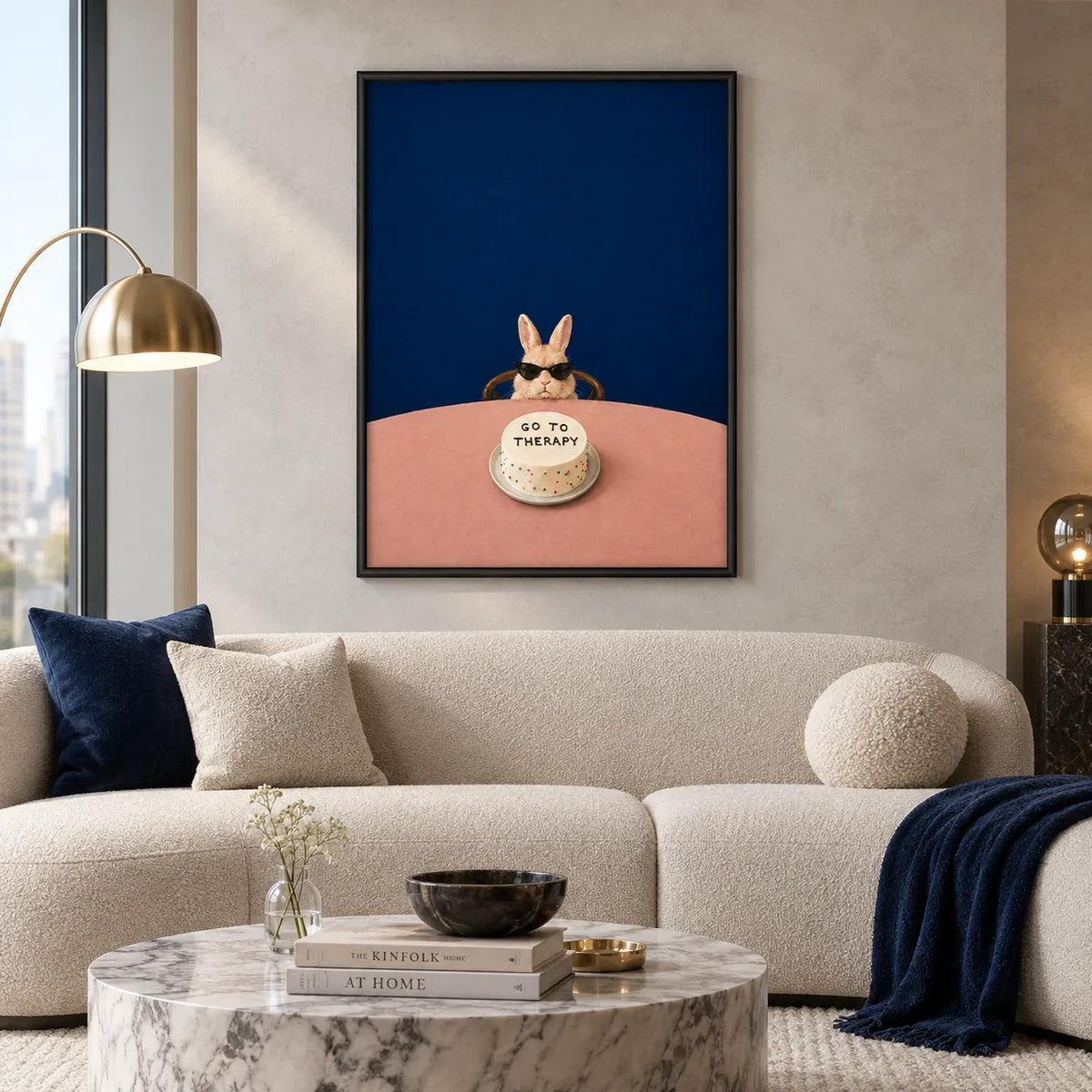 Cool Bunny Therapy Cake Wall Art 2