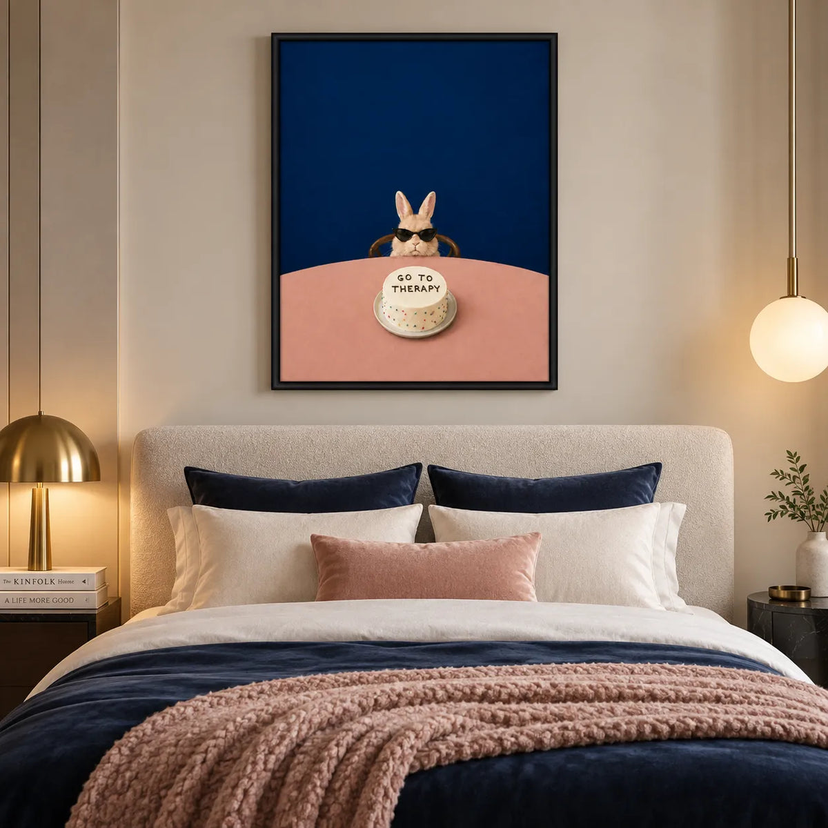 Cool Bunny Therapy Cake Wall Art 3