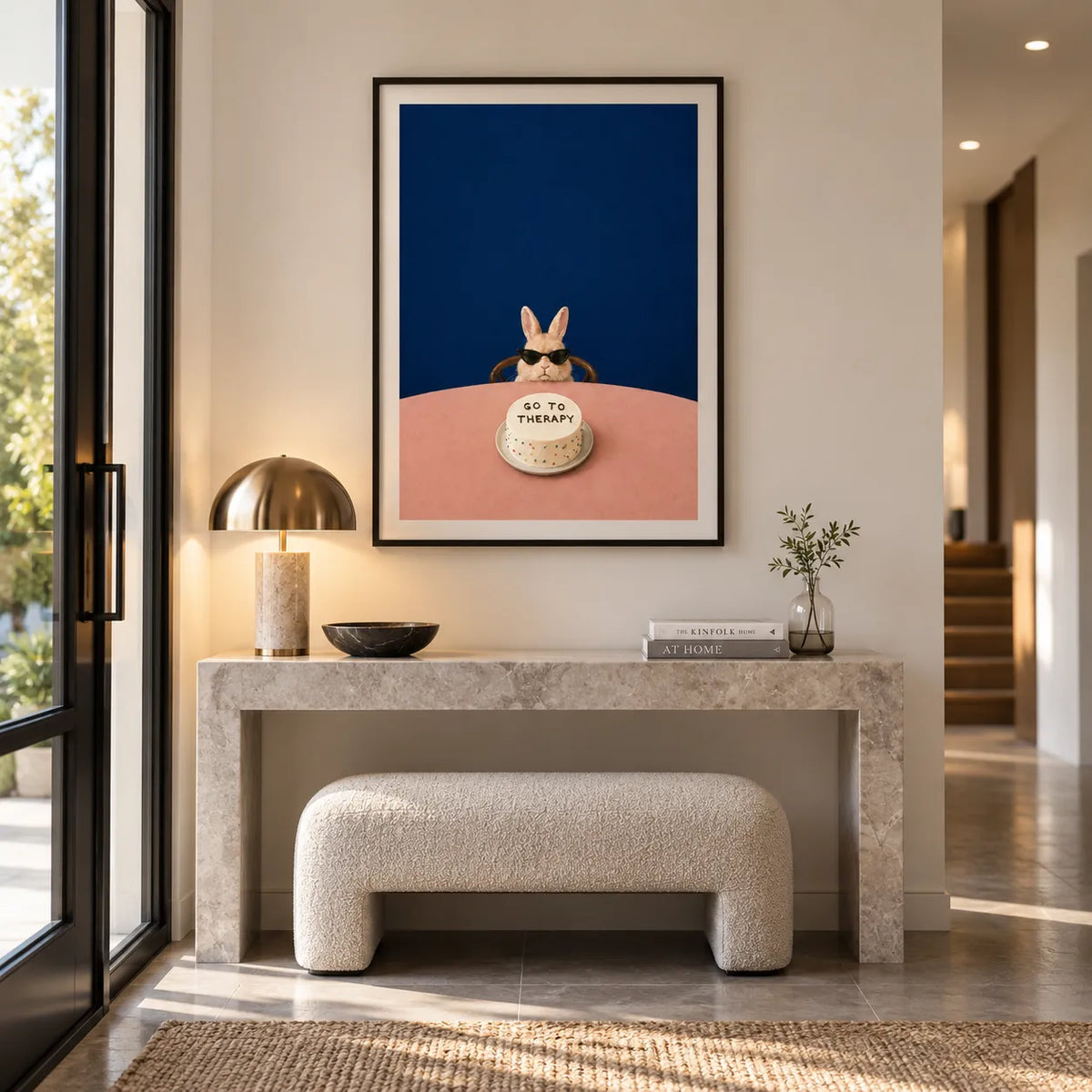 Cool Bunny Therapy Cake Wall Art 4
