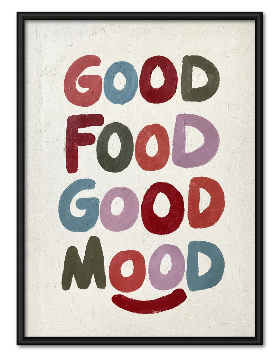 Good Mood Colorful Typography Wall Art 1