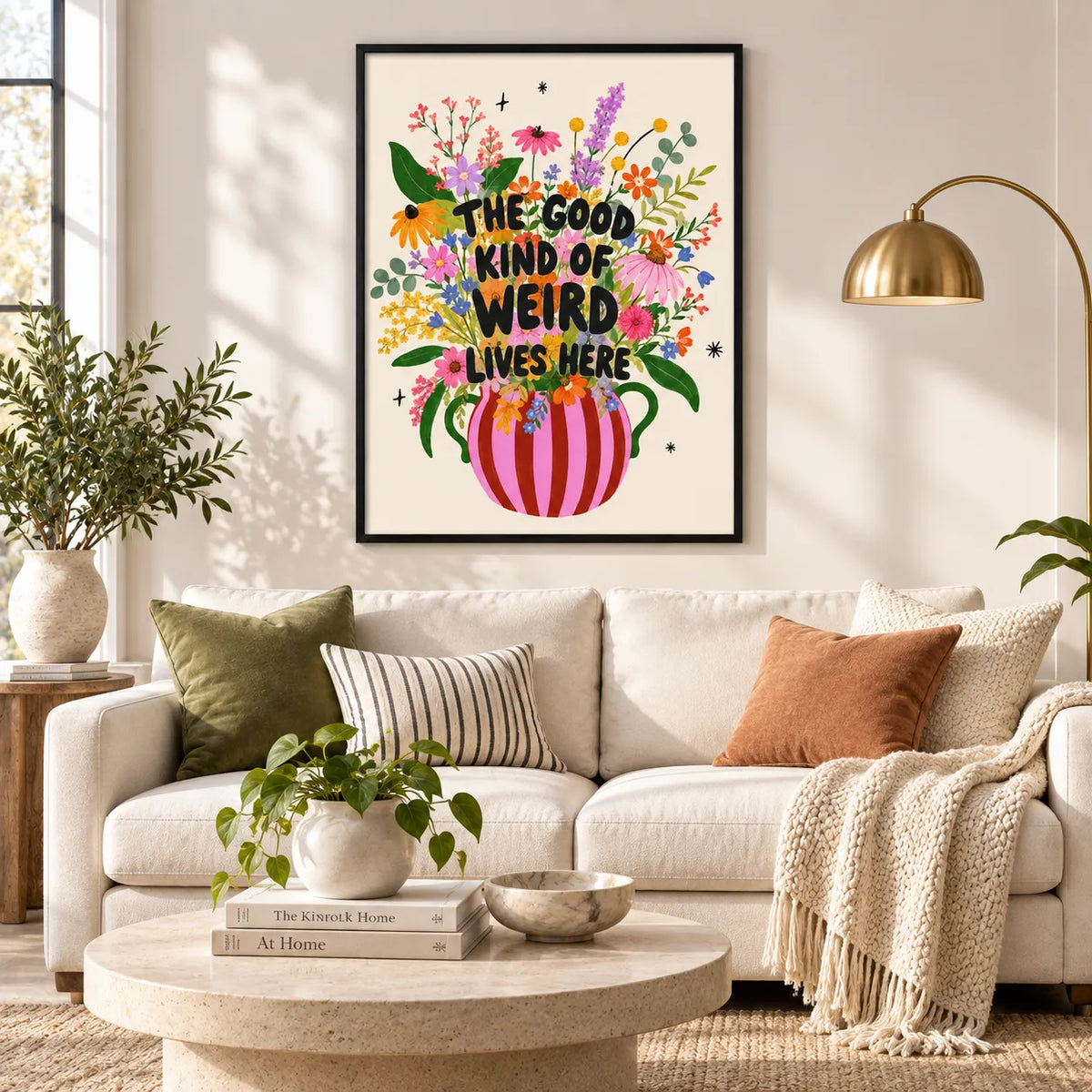 Good Kind of Weird Floral Quote Wall Art 2