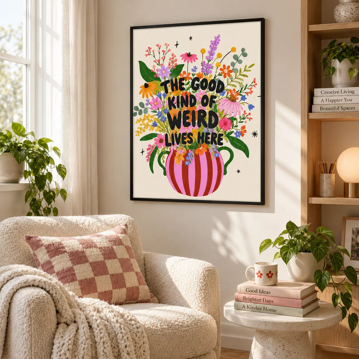 Good Kind of Weird Floral Quote Wall Art 6