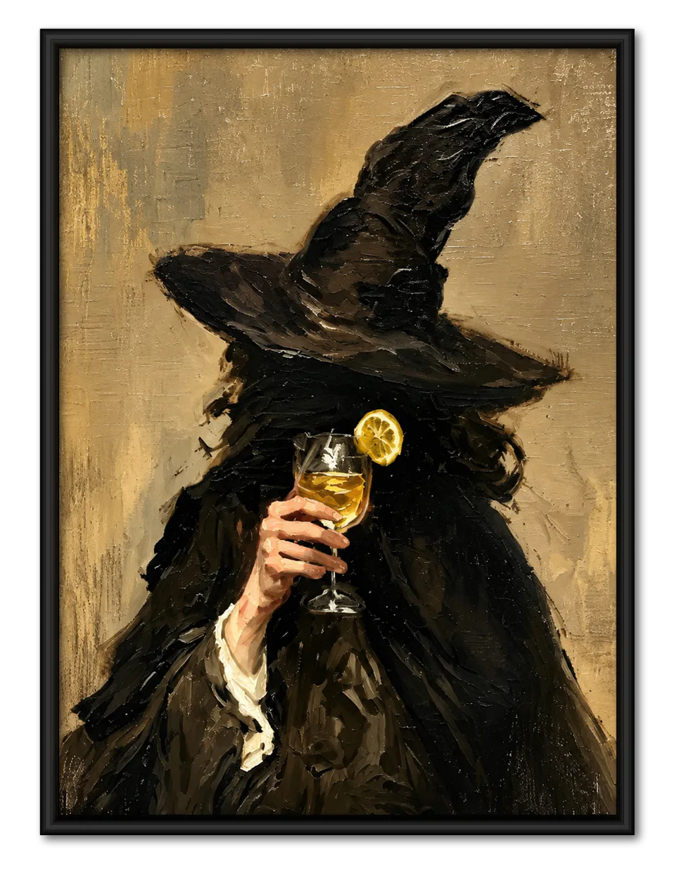 Witch Holding Cocktail Dark Fantasy Wall Art 1