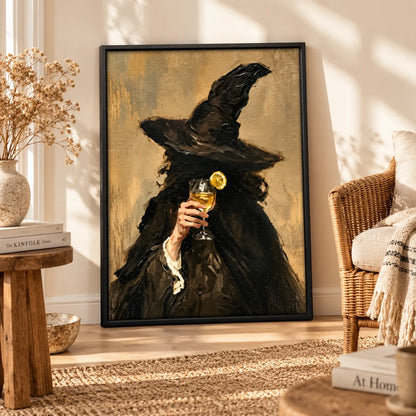 Witch Holding Cocktail Dark Fantasy Wall Art 4