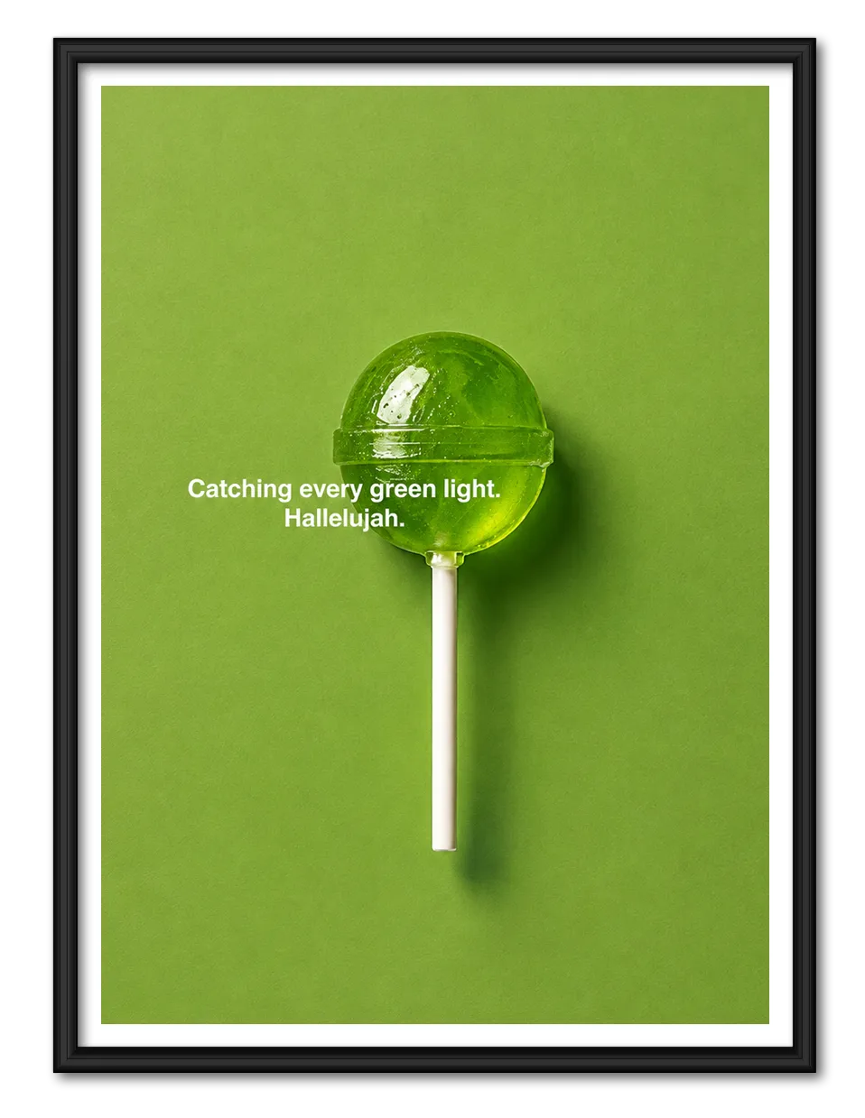 Catching Every Green Light Lollipop Wall Art 1
