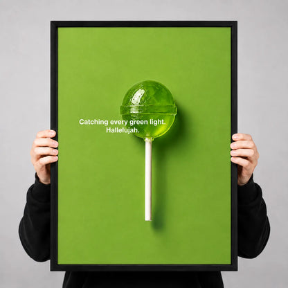 Catching Every Green Light Lollipop Wall Art 3