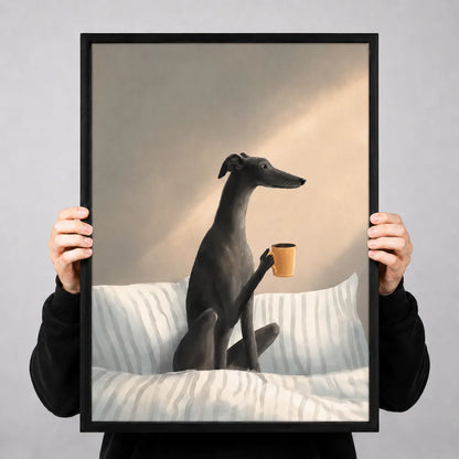 Greyhound Morning Coffee Bedtime Wall Art 3
