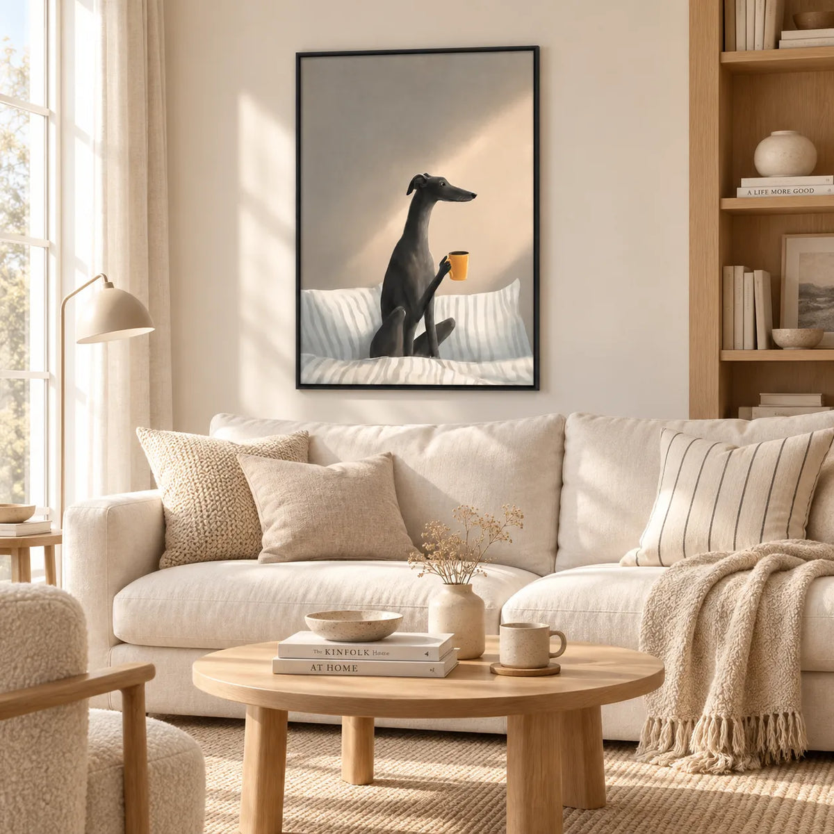 Greyhound Morning Coffee Bedtime Wall Art 5