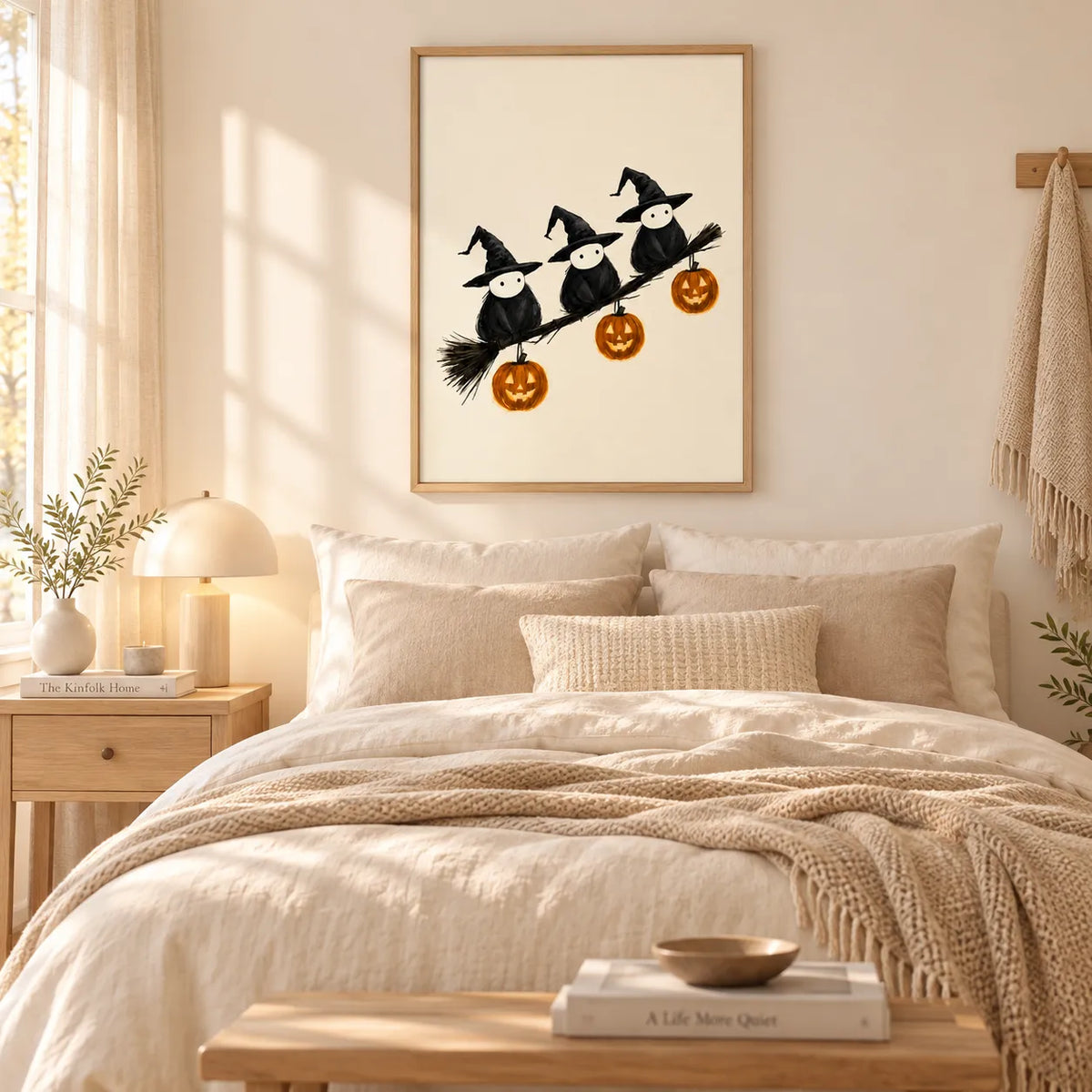 Three Witch Crows Halloween Wall Art 5