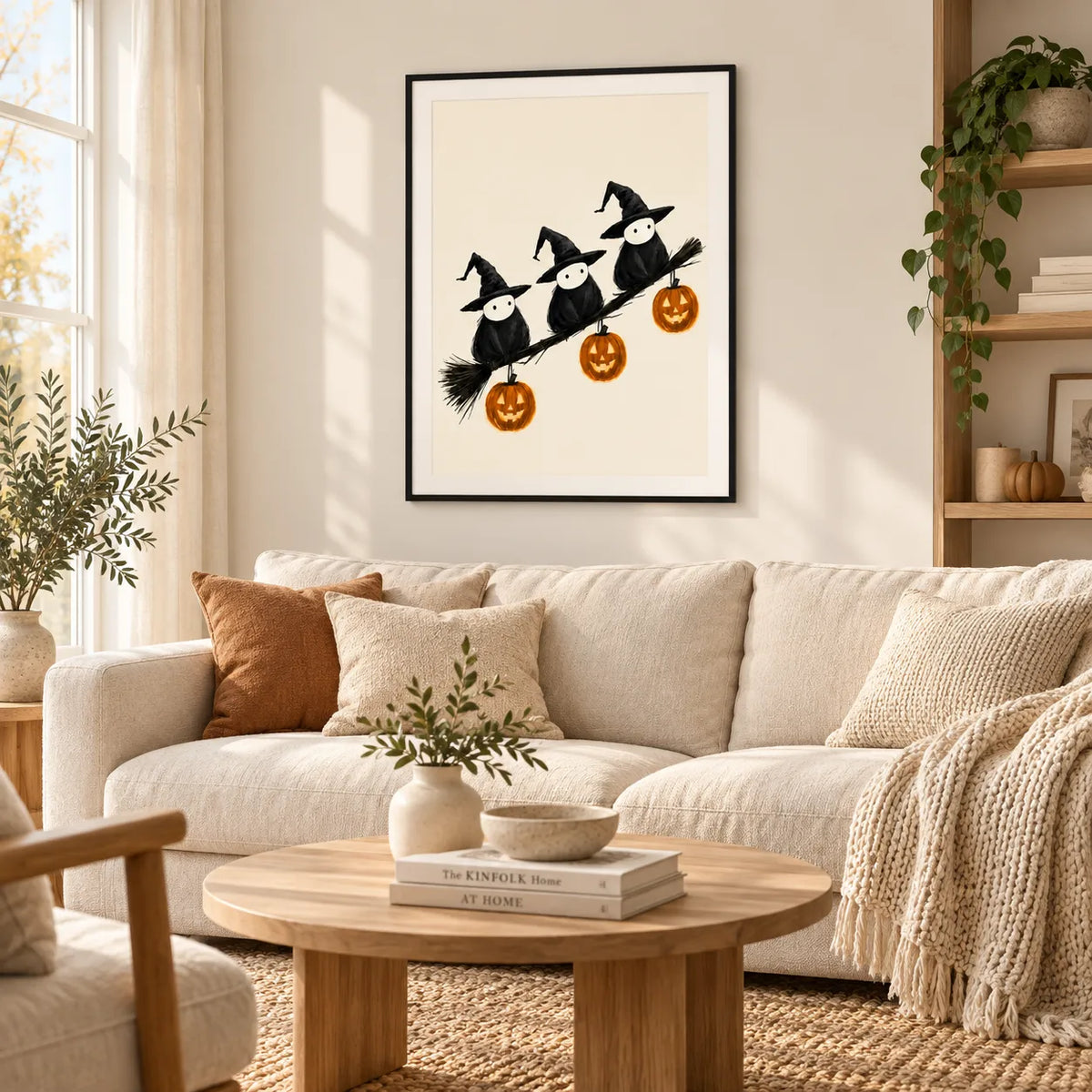 Three Witch Crows Halloween Wall Art 6