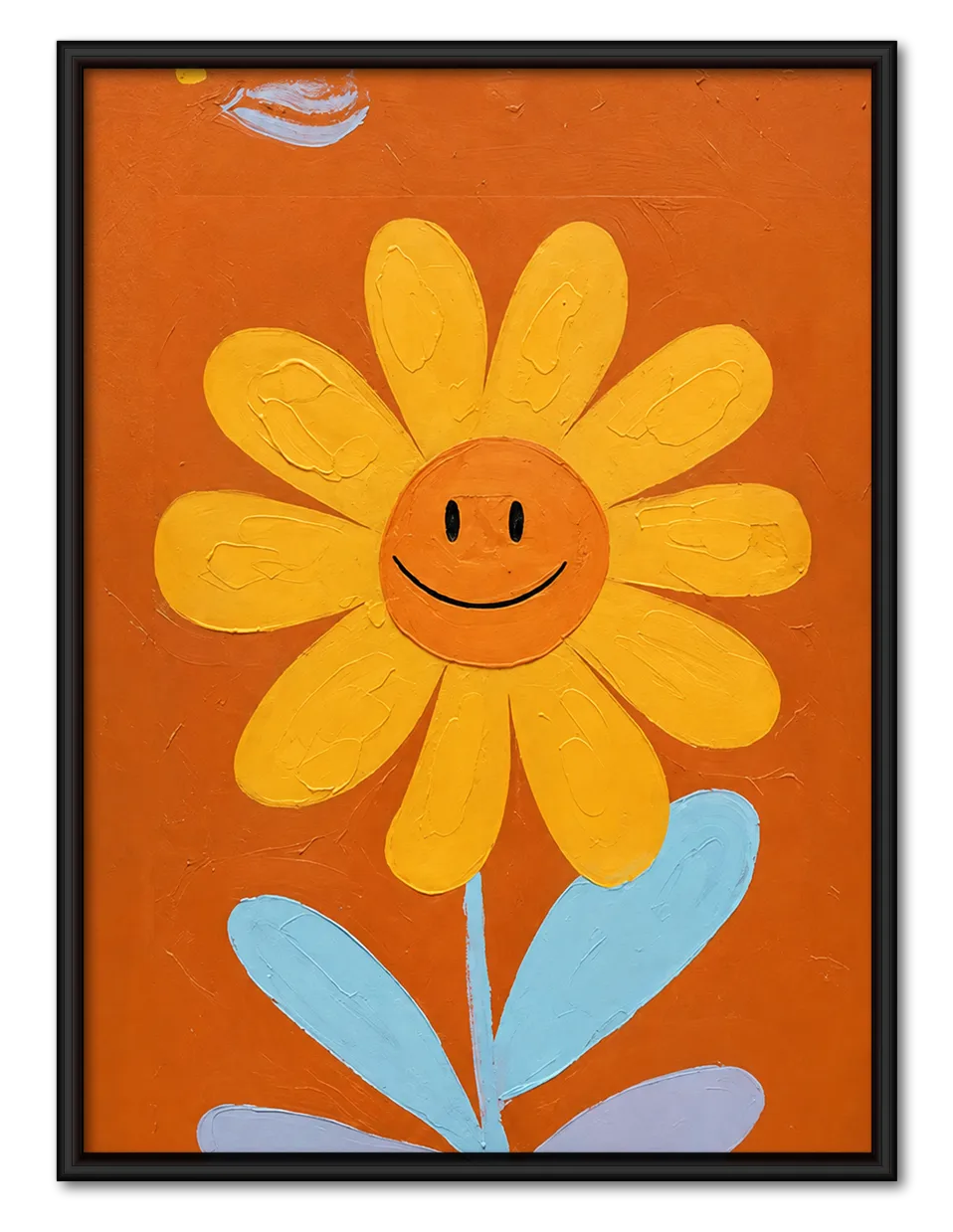 Happy Sunflower Smile Wall Art 1
