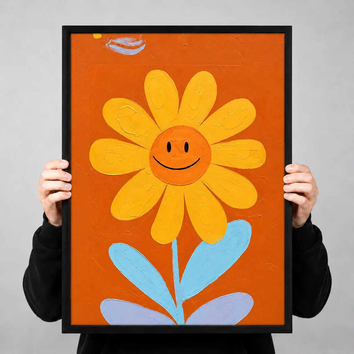 Happy Sunflower Smile Wall Art 3