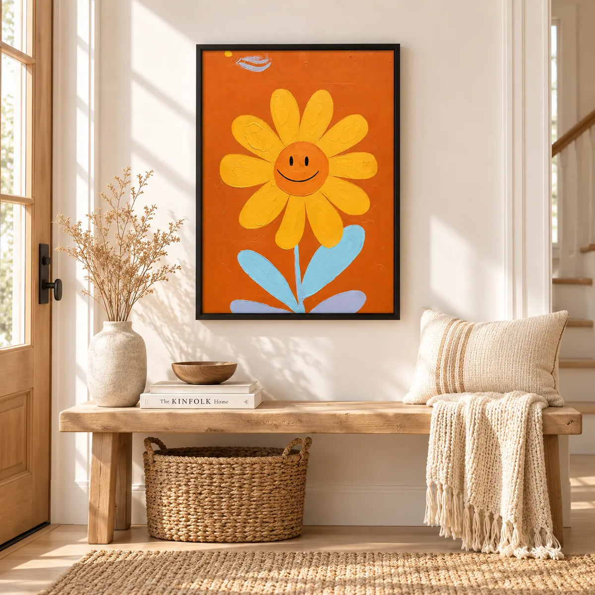 Happy Sunflower Smile Wall Art 6
