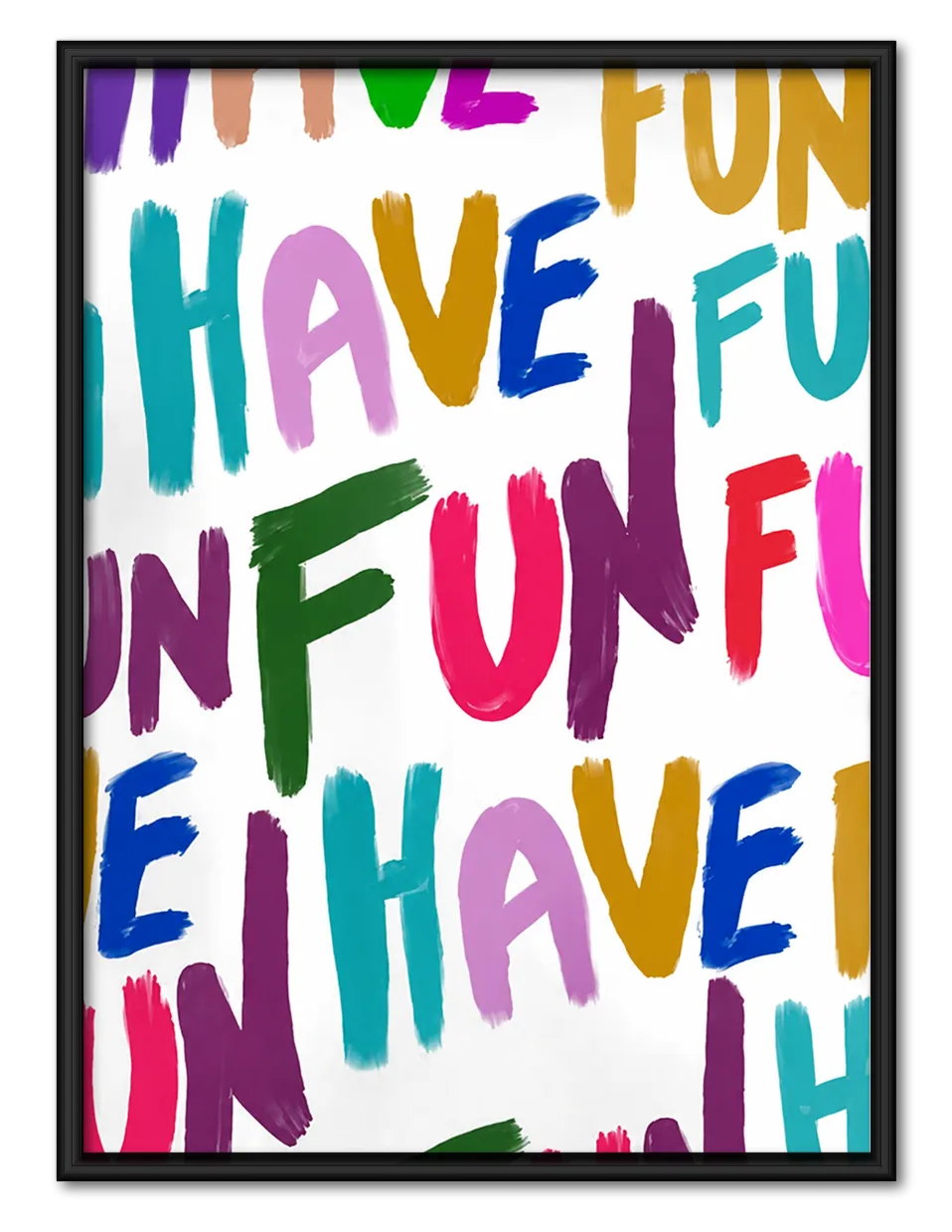 Colorful Positive Words Typography Wall Art 1
