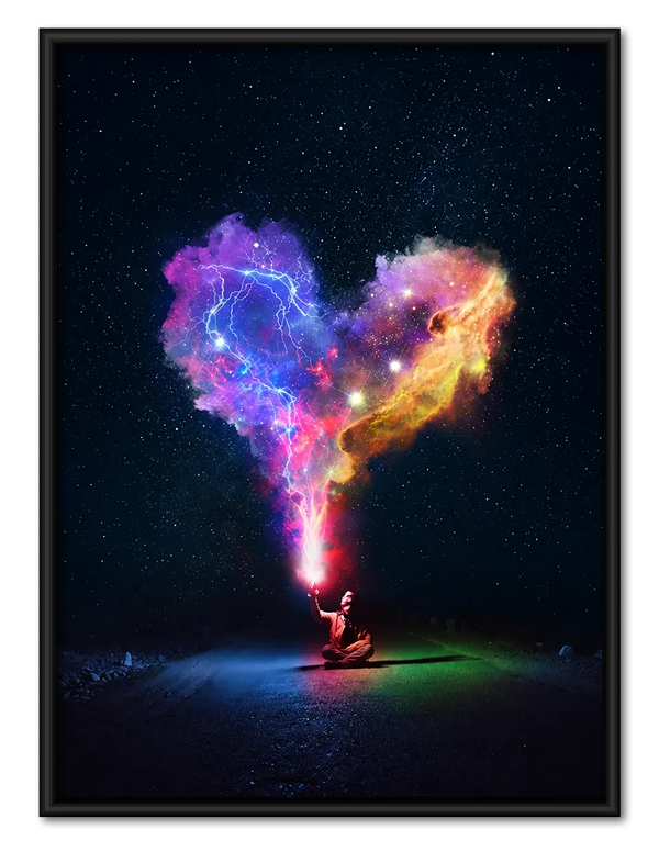 Cosmic Lightning Tree of Imagination Wall Art