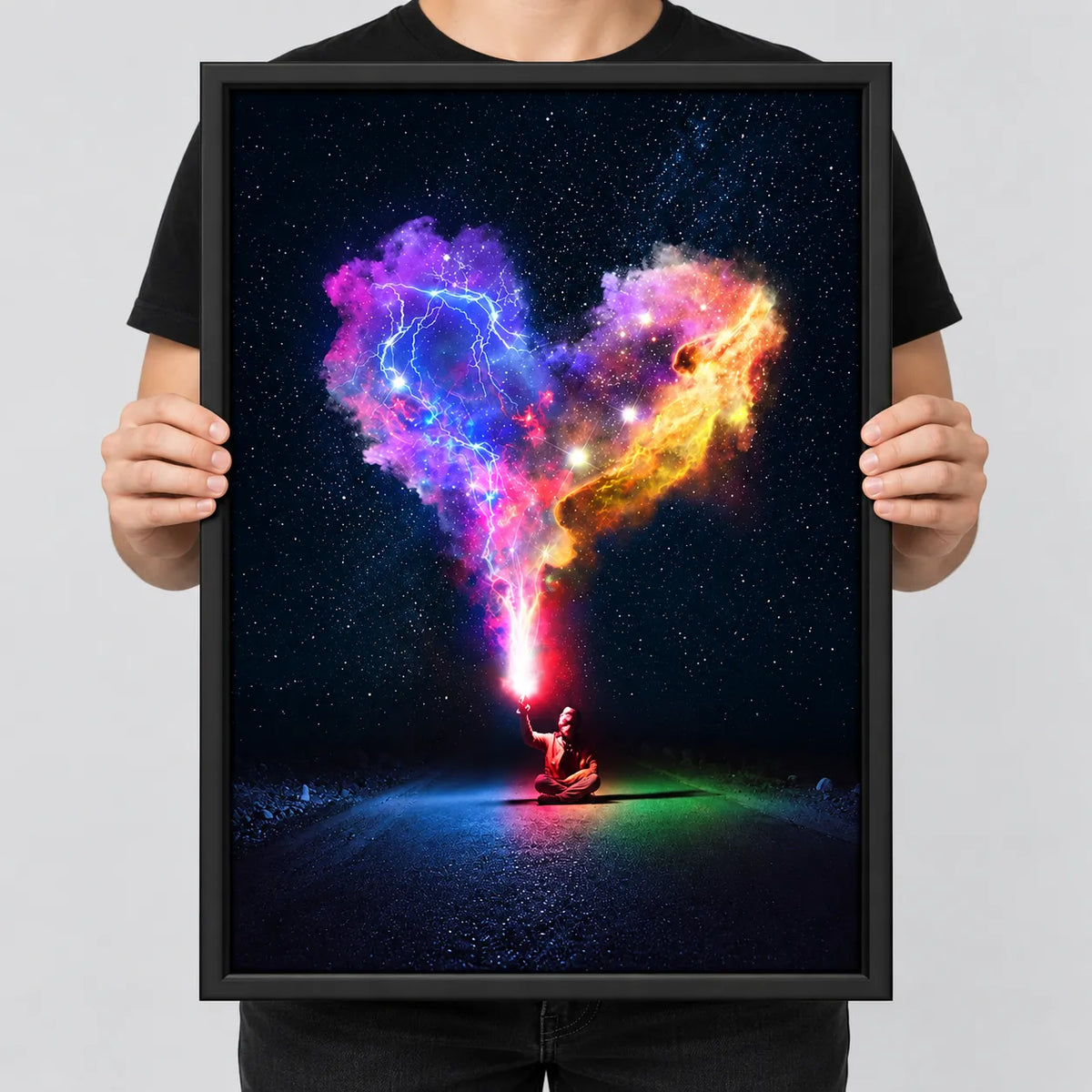 Cosmic Lightning Tree of Imagination Wall Art 3