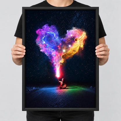 Cosmic Lightning Tree of Imagination Wall Art 3