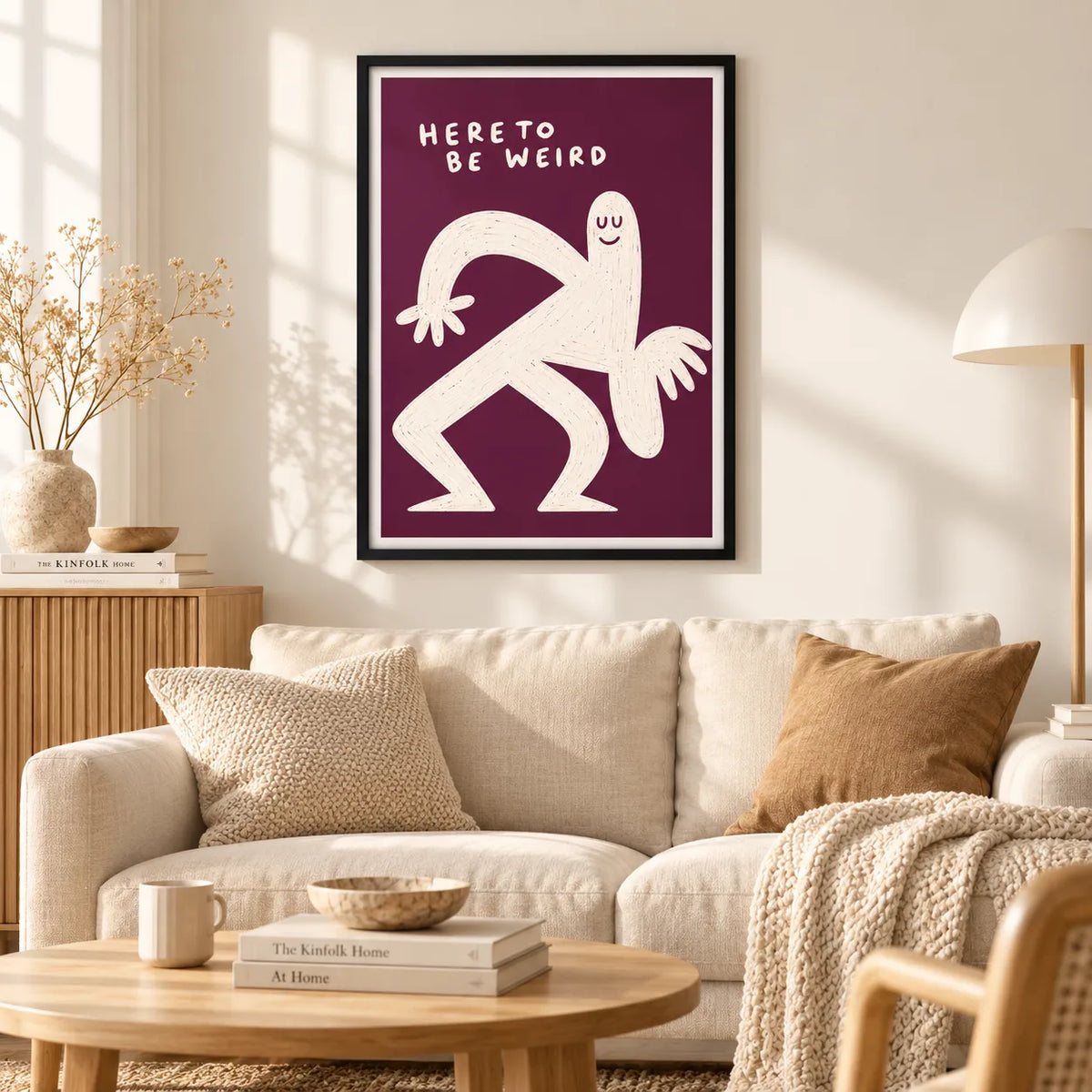 Here To Be Weird Ghost Wall Art 2