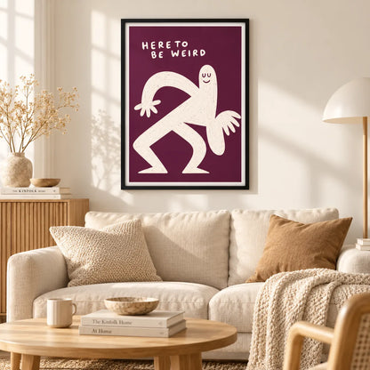 Here To Be Weird Ghost Wall Art 2