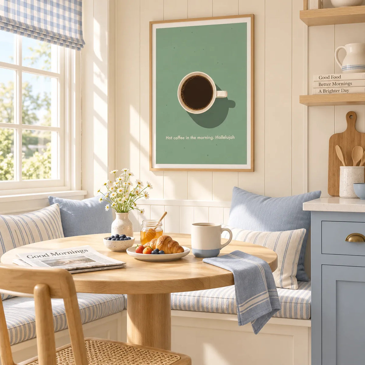 Hot Coffee Morning Quote Wall Art 3