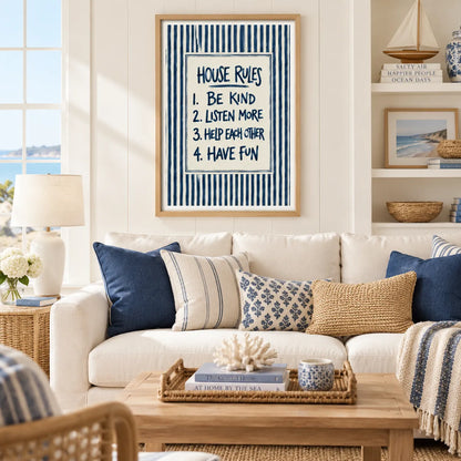 House Rules Family Typography Wall Art 2