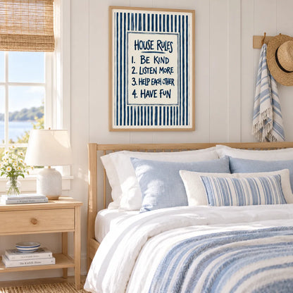 House Rules Family Typography Wall Art 3