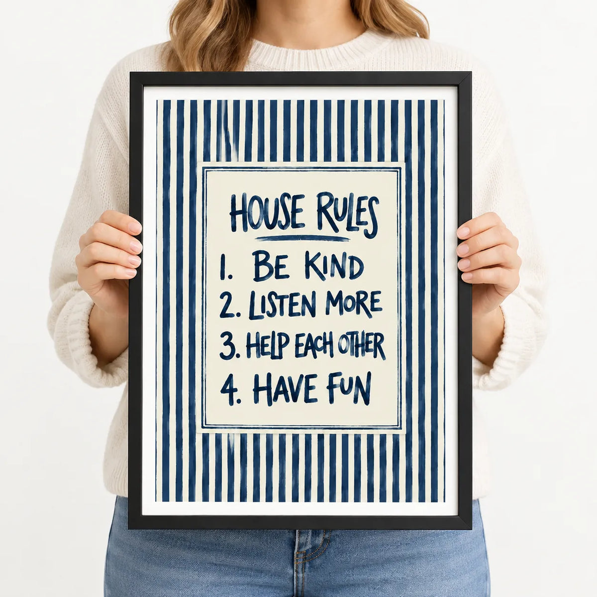 House Rules Family Typography Wall Art 4