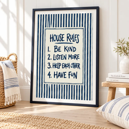 House Rules Family Typography Wall Art 5