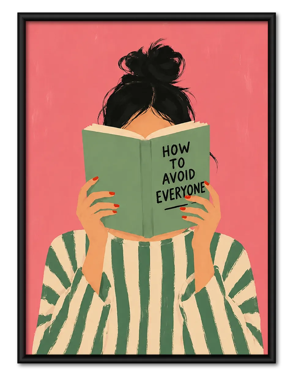 How To Avoid Everyone Funny Quote Wall Art 1