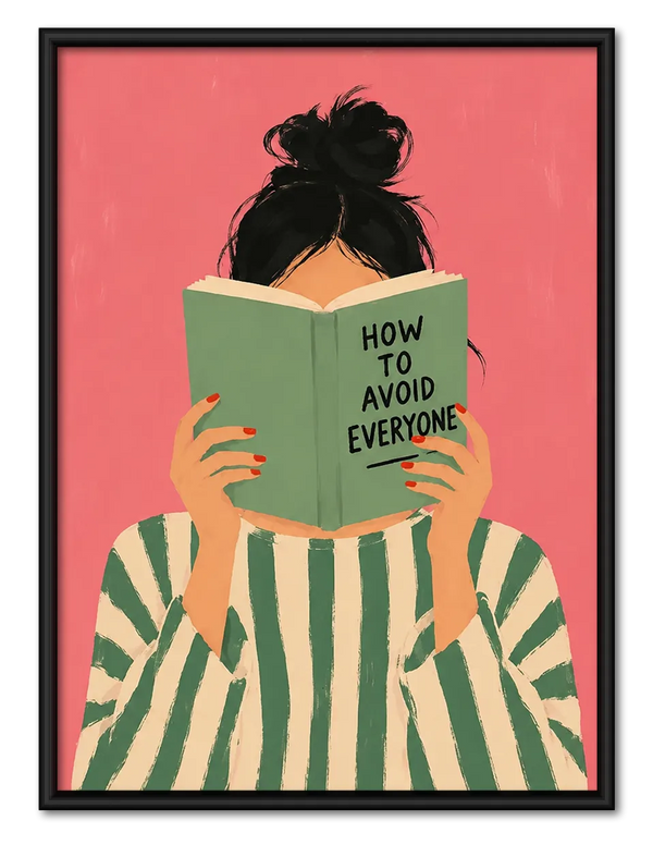 How To Avoid Everyone Funny Quote Wall Art